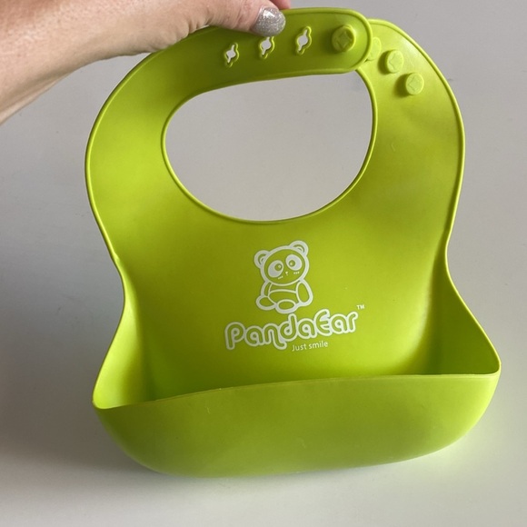 Lime Green Waterproof Baby Bibs - Picture 2 of 3